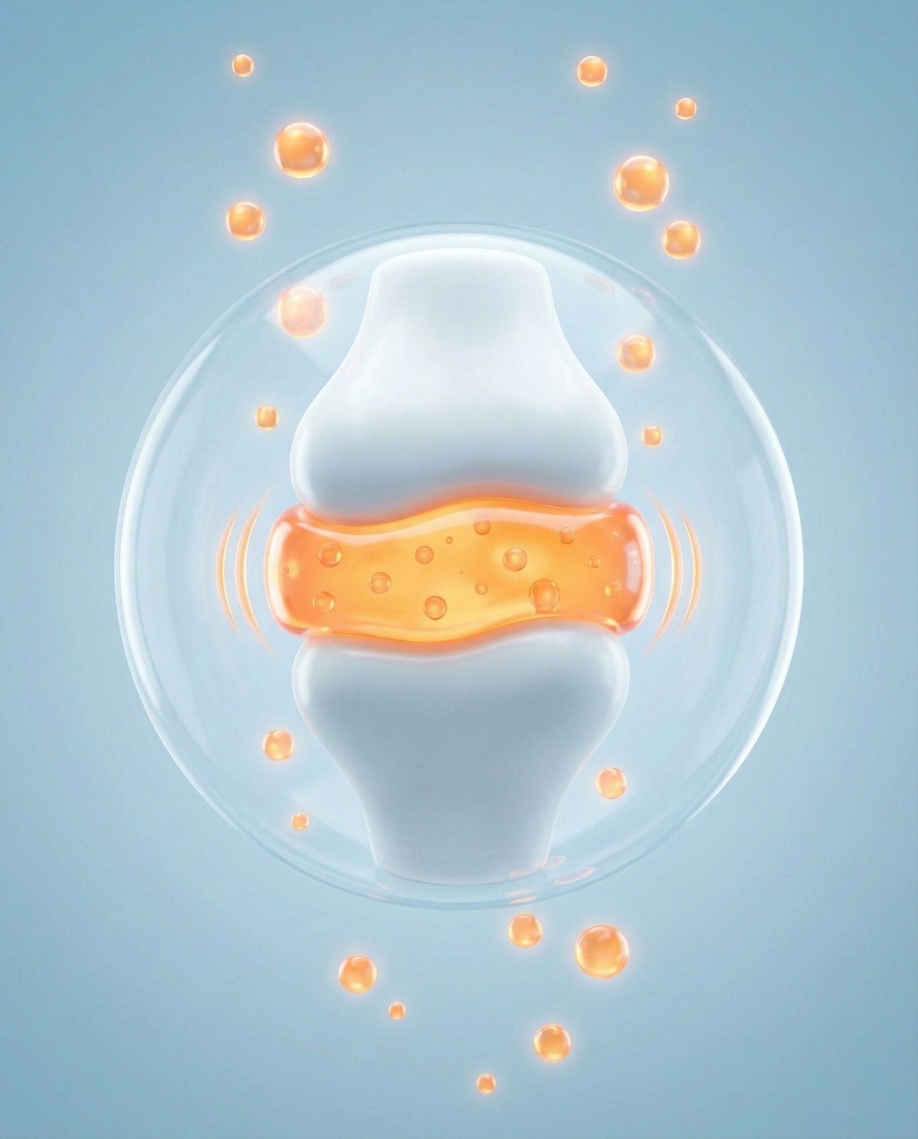 Illustration of a white toilet with an orange seat on a light blue background